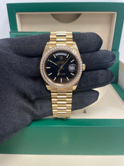 Day-Date 40 in Yellow Gold with Diamond Bezel