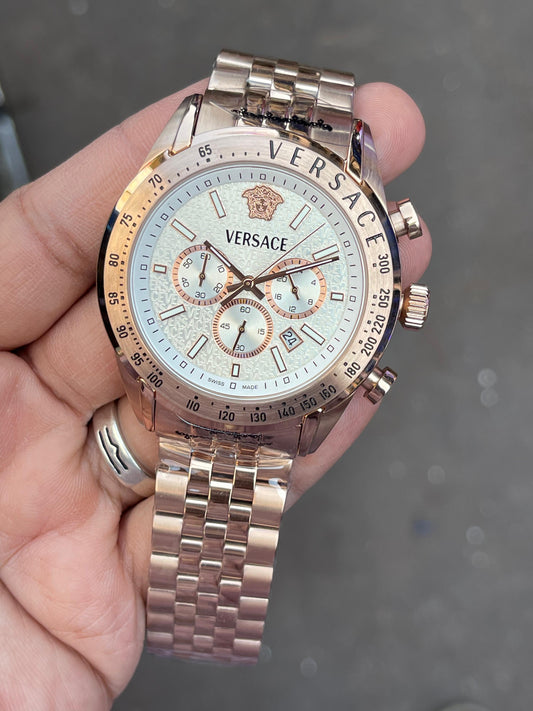 Premium Rose Gold Chronograph Luxury Watch