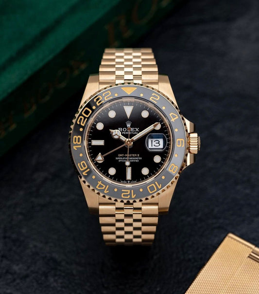 Gold GMT-Master II Black Dial Luxury Watch